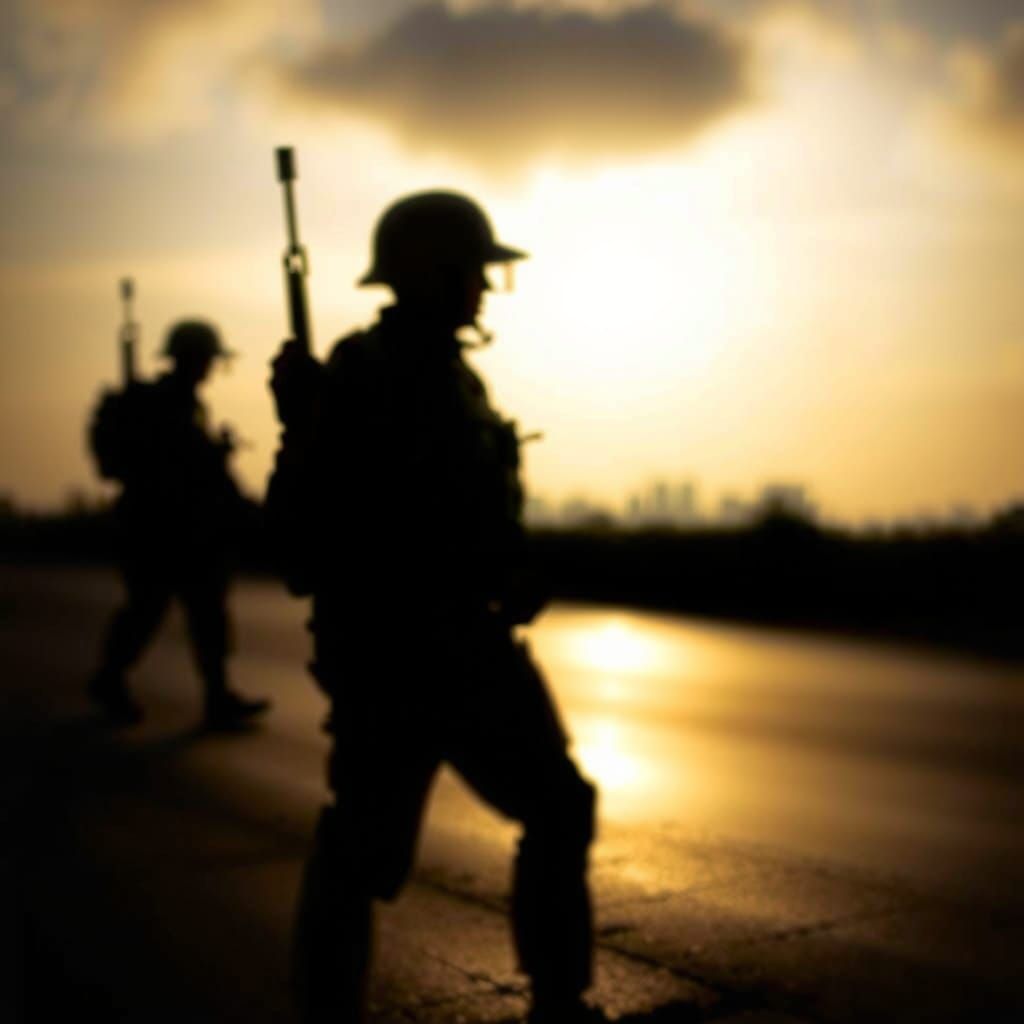 Soldiers in Fog at Dawn, Professional Photography