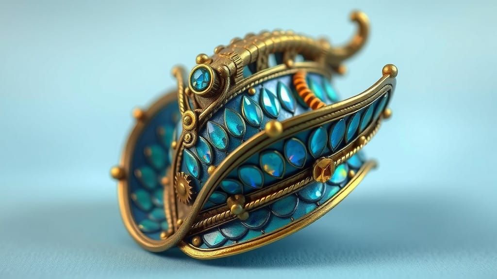 Steampunk Cowboy Witch Hat with Dragon Scales and Gears