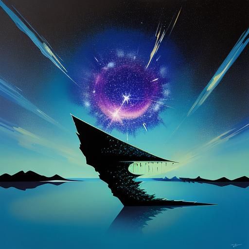 Shattered Star in a Surrealist Style