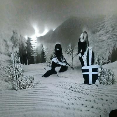 Black Metal Art in Black and White