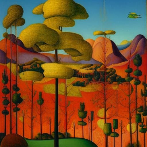 Art Deco Architecture in Abstract Fantasy Style