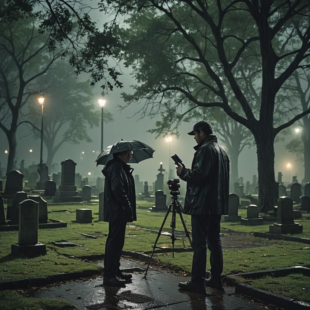 Nighttime Graveyard Stakeout: Cinematic Paranormal Investiga...