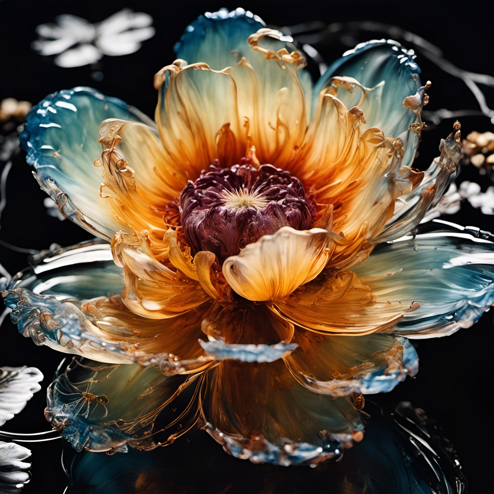 Crystal flower blooming 💮