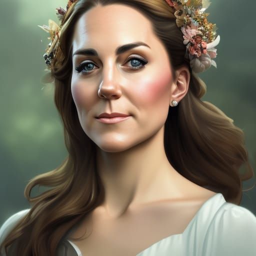 Antebellum Woman Portrait in Art Nouveau Style