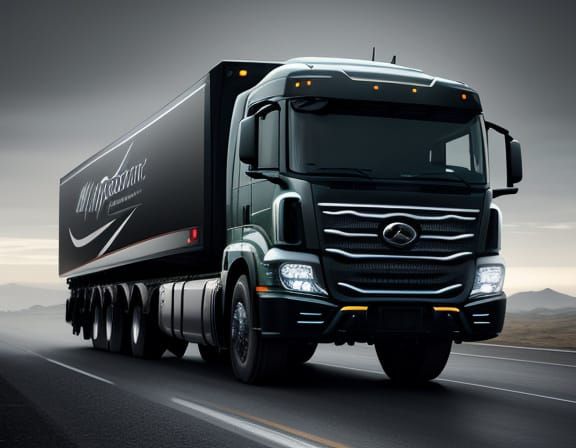 Futuristic Truck Portrait in Hyperrealistic Style