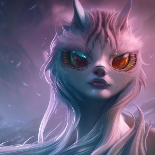 Glass Cat with Roses: Hyperdetailed Concept Art