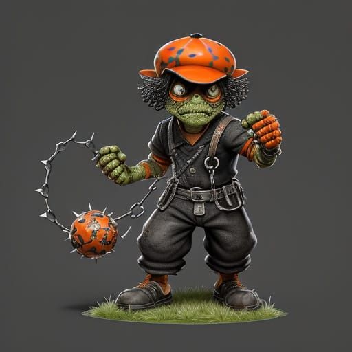 Mycuff: Fungal Pokemon Antihero with Ball and Chain