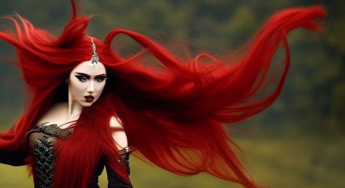 Fire Witch Conjures a Demon: 64k Resolution