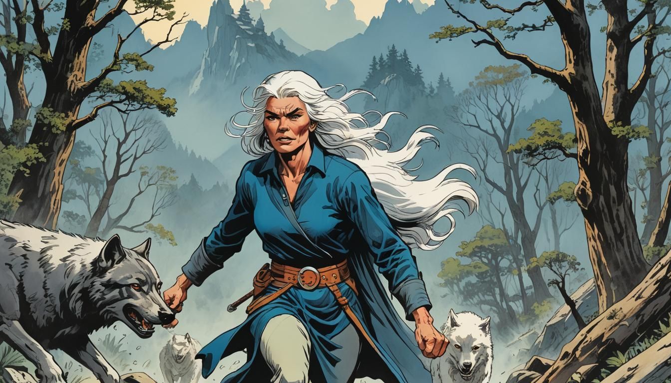 Seventies Comic Book Cover: Warrior's Escape