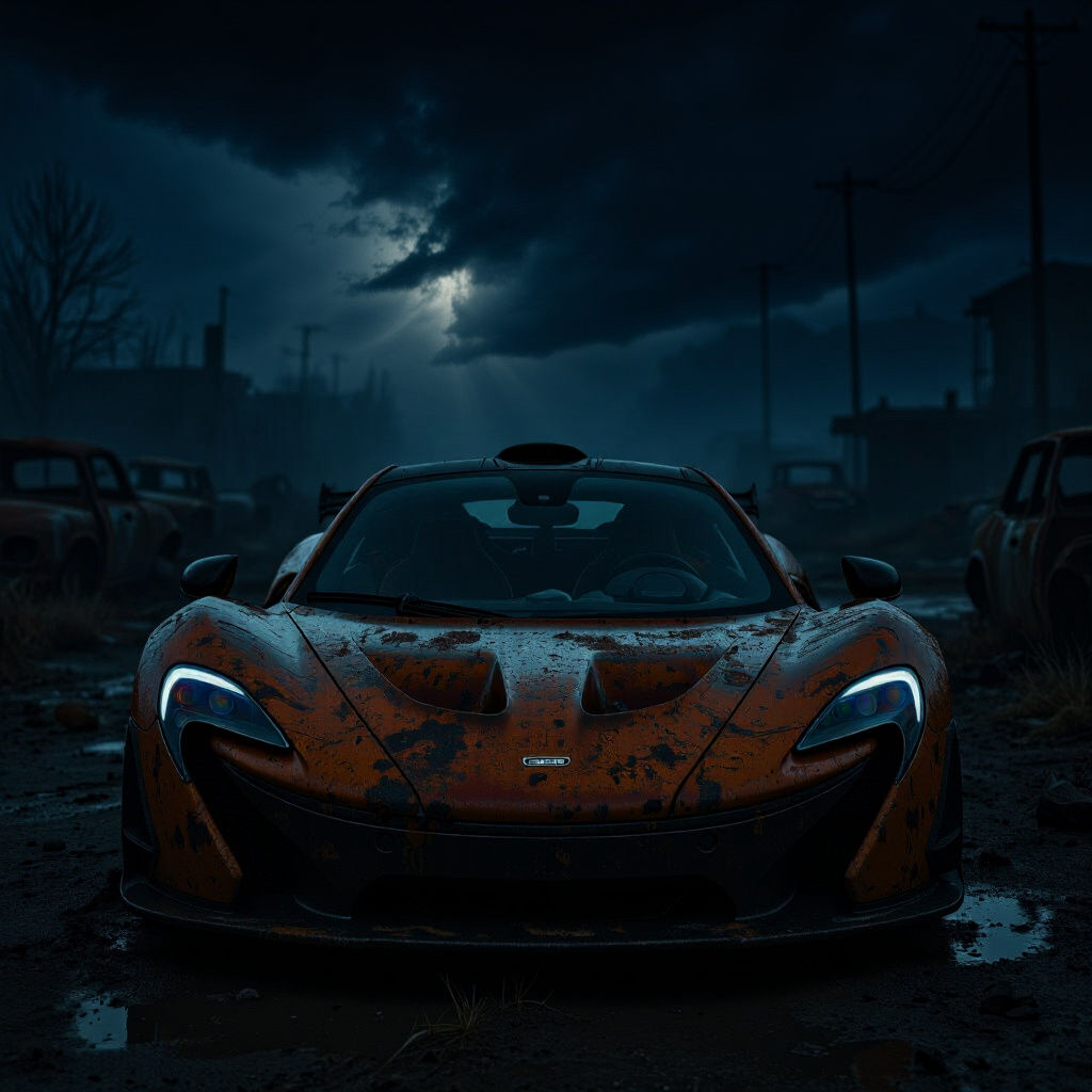 Post-Apocalyptic McLaren P1 in Wasteland