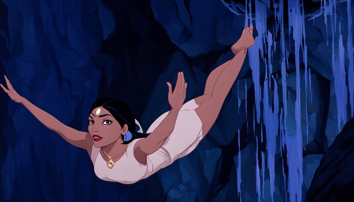 Pocahontas Diving into River from Great Height