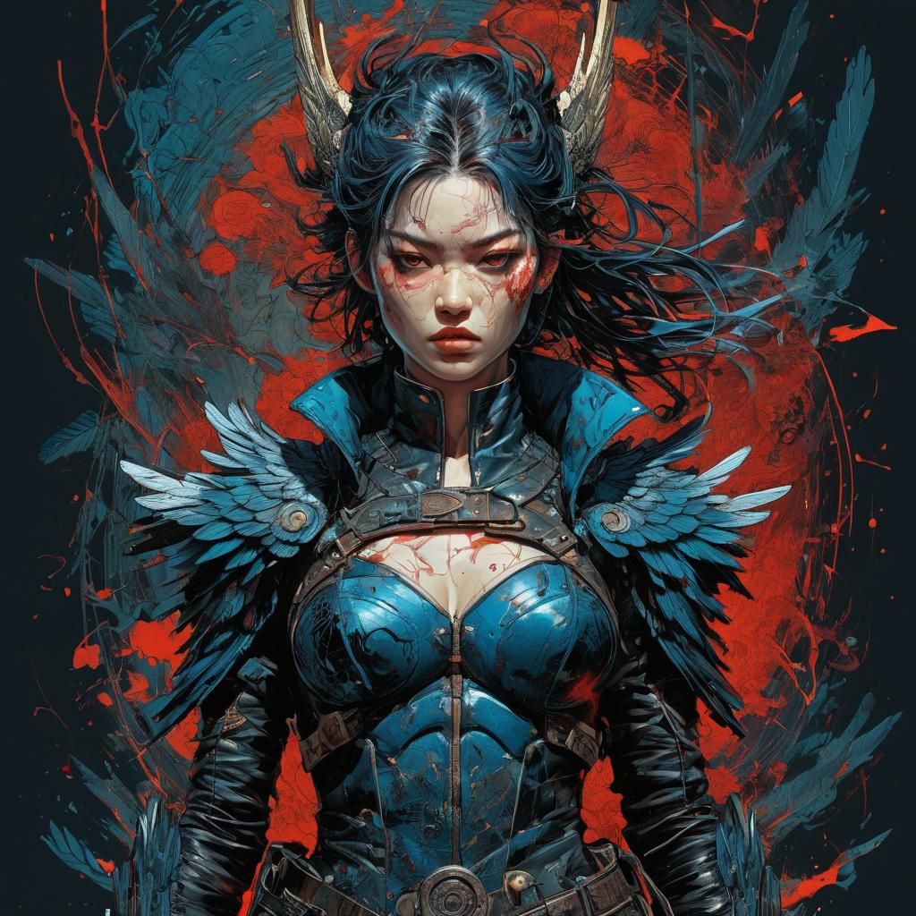 Valkyrie Digital Painting in Griffiths-Jean Style