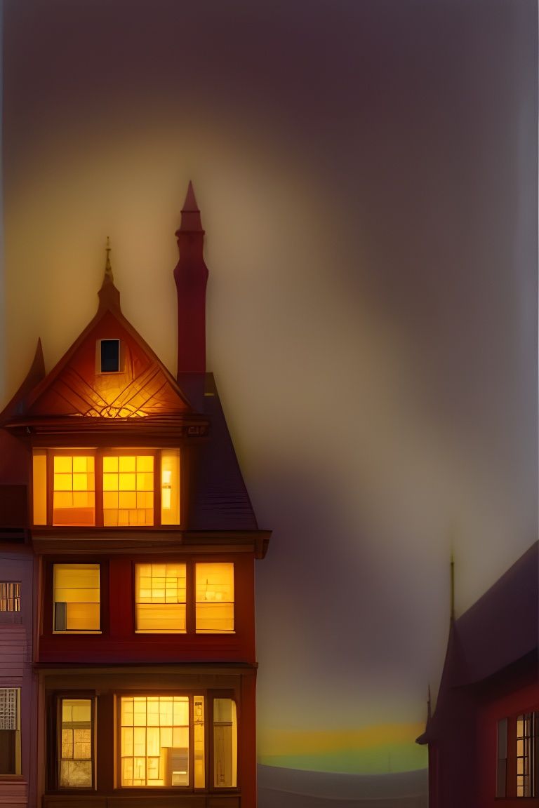 Detailed Street View Inspired by Renaissance Masters