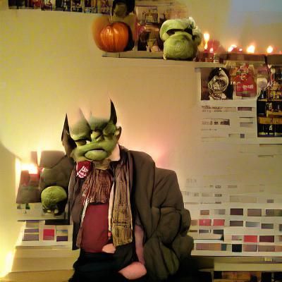 Grumpy Goblin Film Critic on Halloween Night
