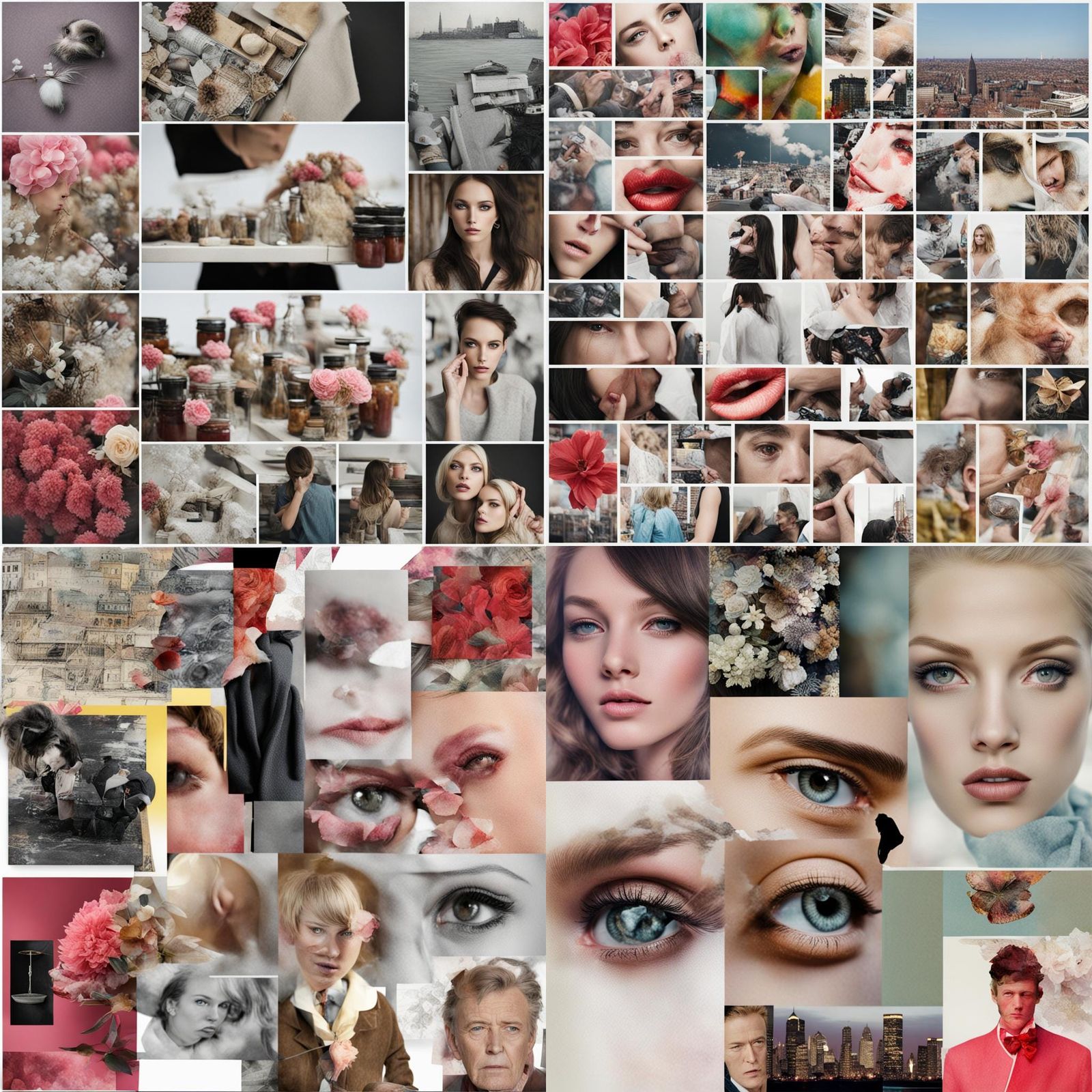 Abstract AI-Generated Collage