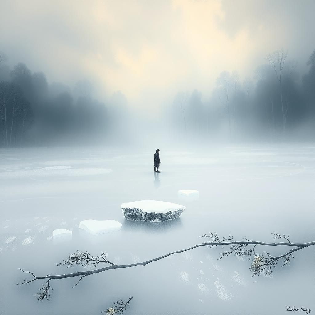 Ethereal Frozen Landscape in Turner Style