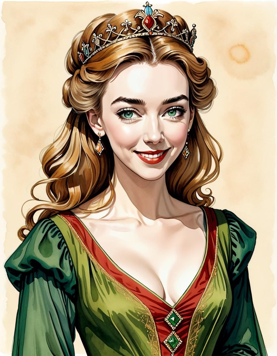 Vanessa Kirby as a medieval queen