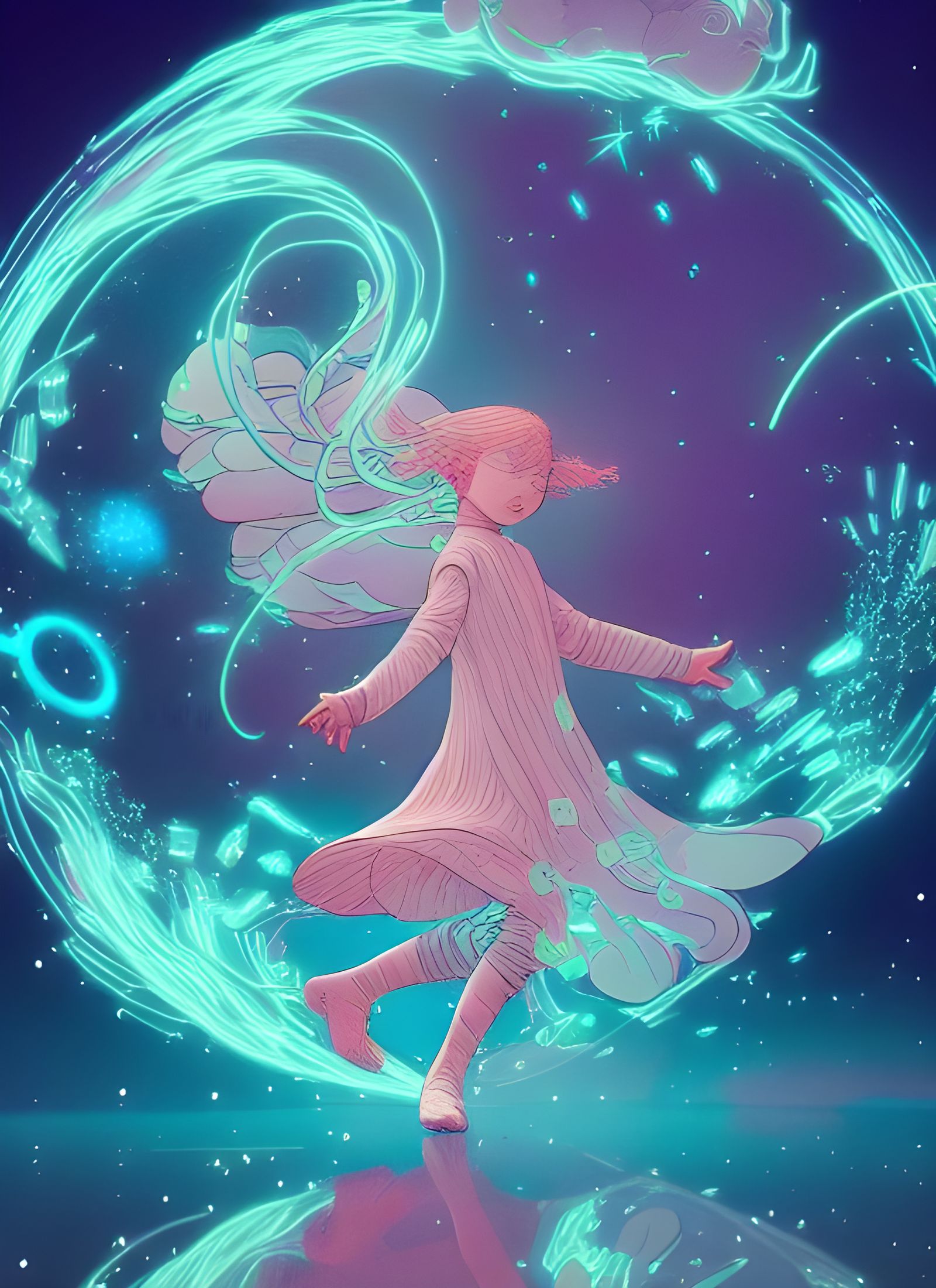 Celestial Power: Surrealism with Magical Particles