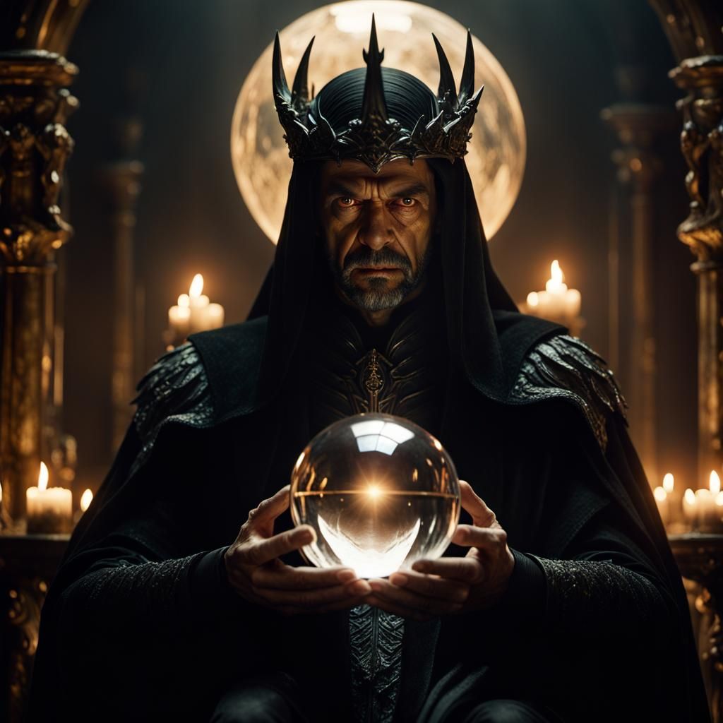 Dark Lord on Throne: Cinematic Fantasy Art