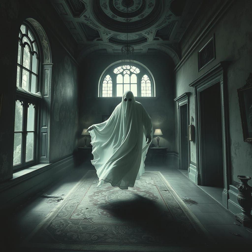 Ethereal Spirit Haunts Abandoned Estate