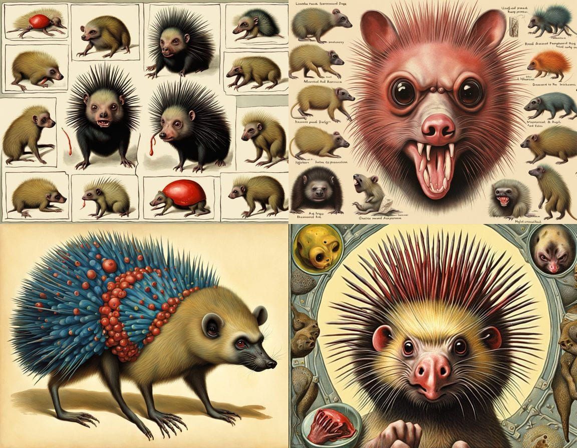 Surreal Ladybird Book Style Art Depicts a Grotesque Creature...