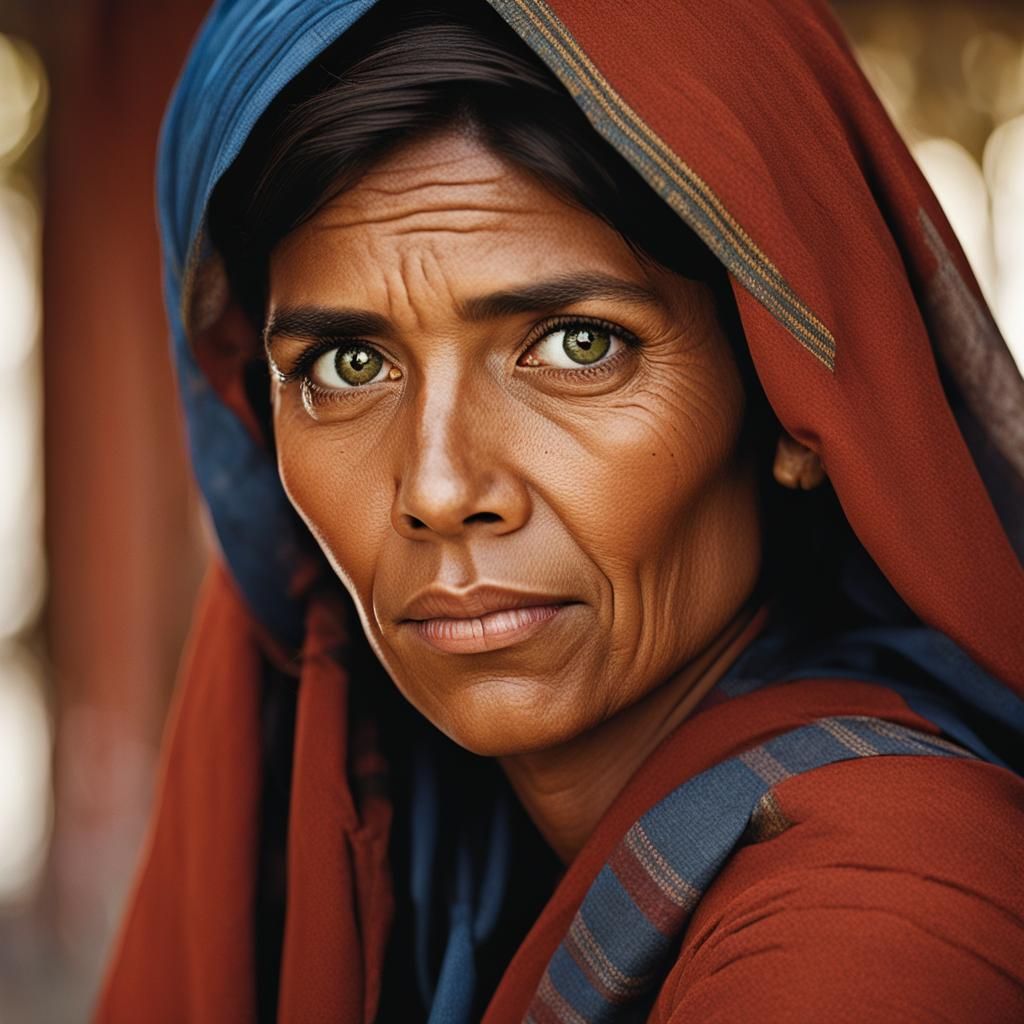 Beautiful Woman Portrait in Professional Photography Style