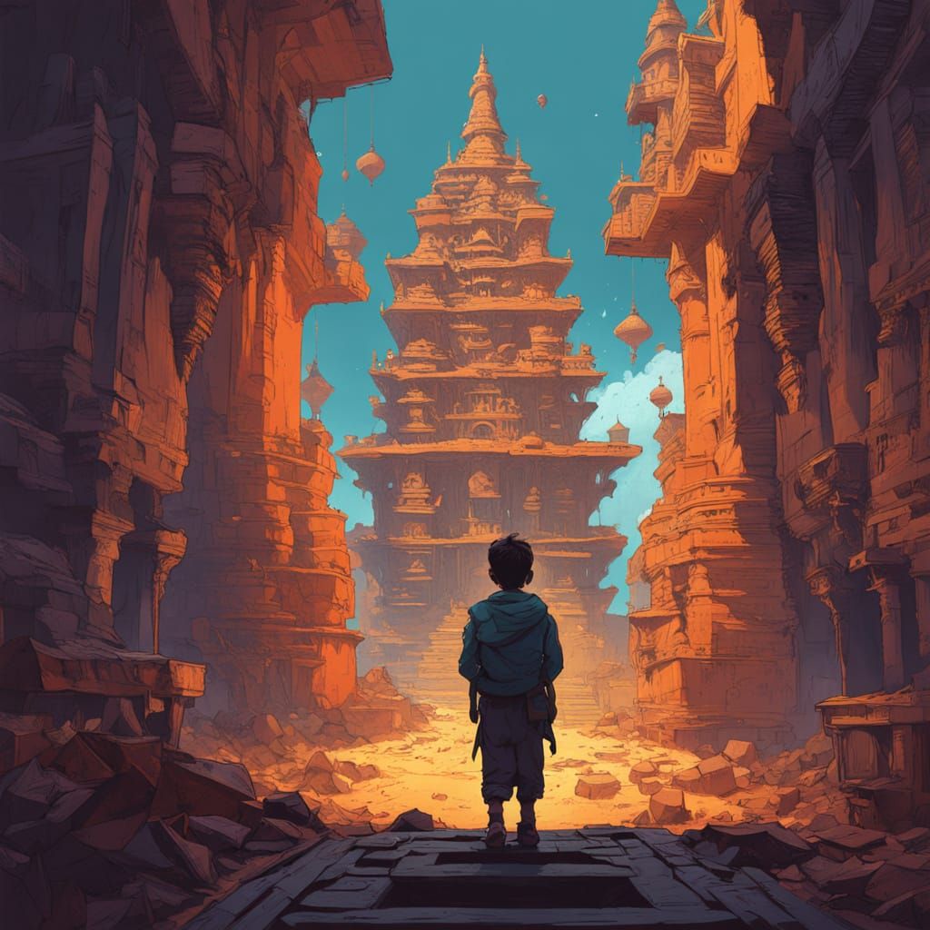 Indian Boy Seeks Blessings from Lord Venkateswara Swami in V...