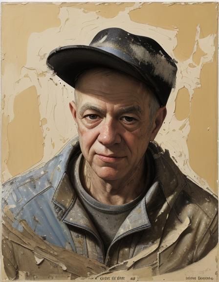 Impasto Artwork Inspired by Fluxus and Gurney