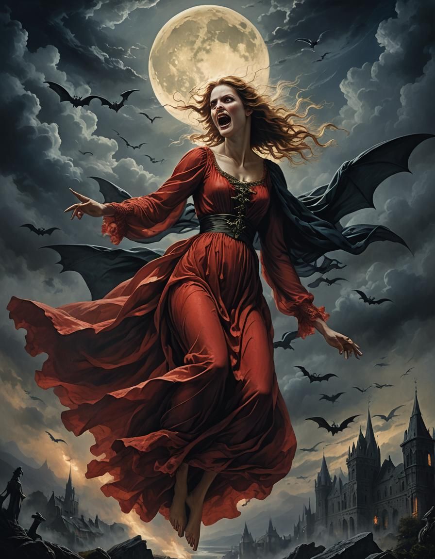 Screaming Banshee Flies From Eerie Landscape