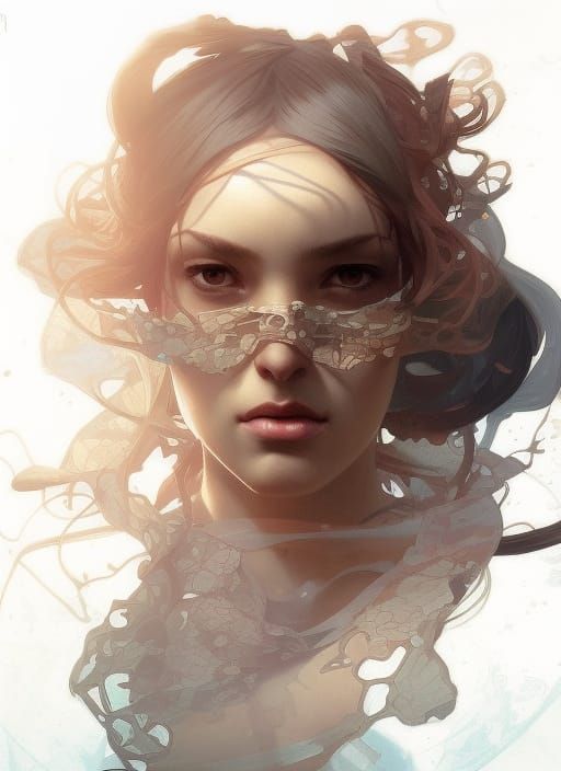 concept art portrait by Greg Rutkowski, Artgerm, WLOP, Alphonse Mucha dynamic lighting hyperdetailed intricately detaile...