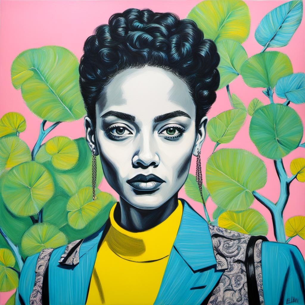 Pop Art Portrait of Lawyer in Nature