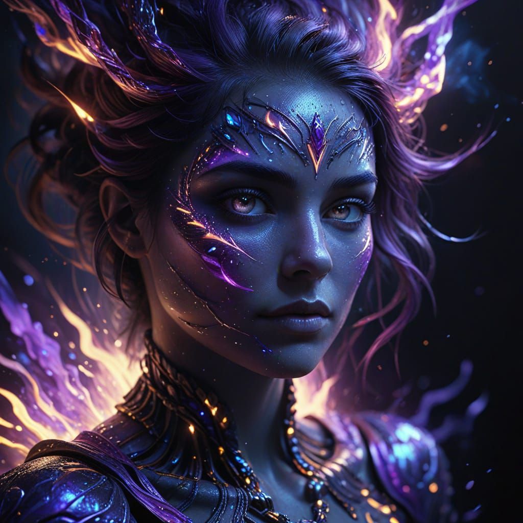 Vibrant Portrait in Light and Shadow