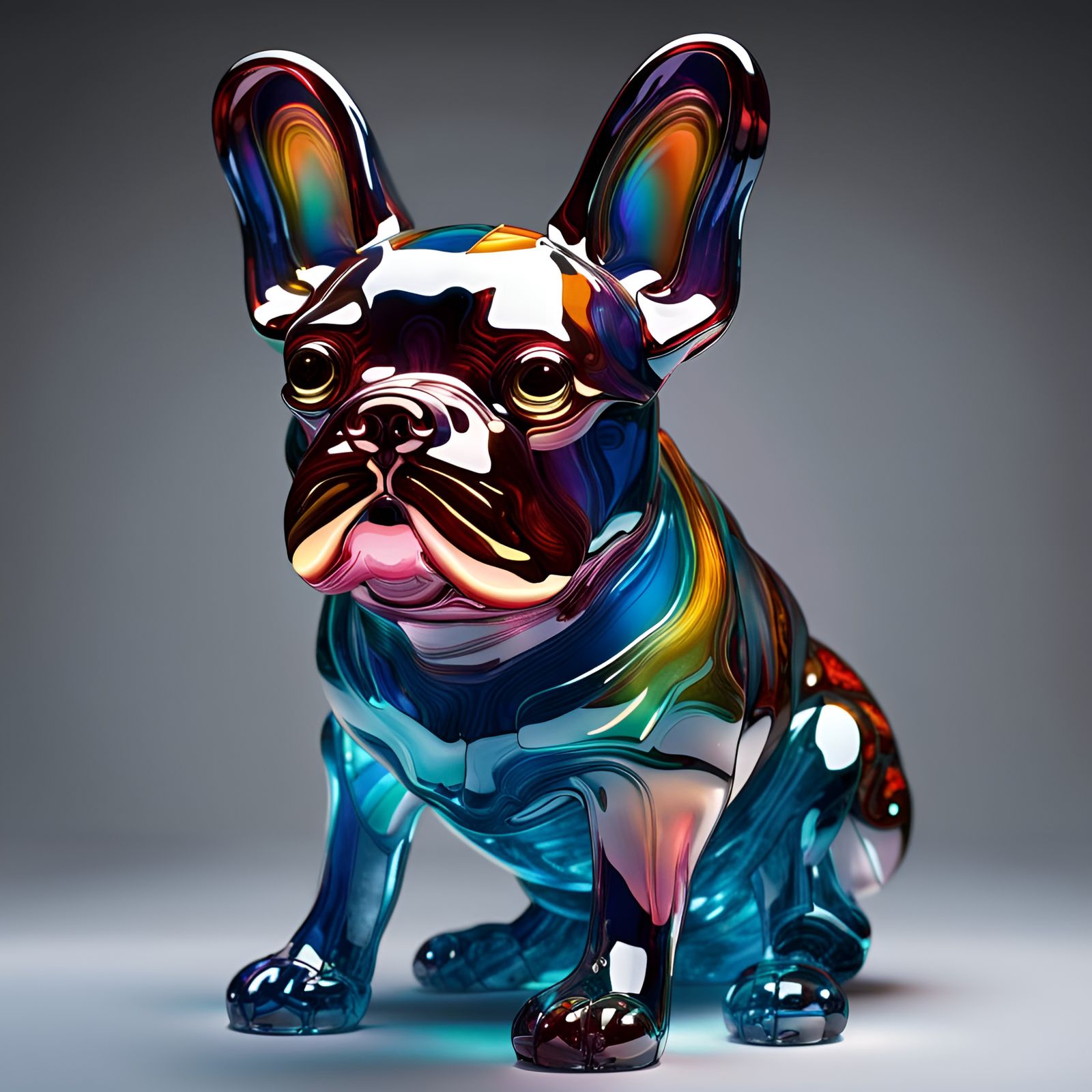 Rococo Glass French Bulldog Digital Art