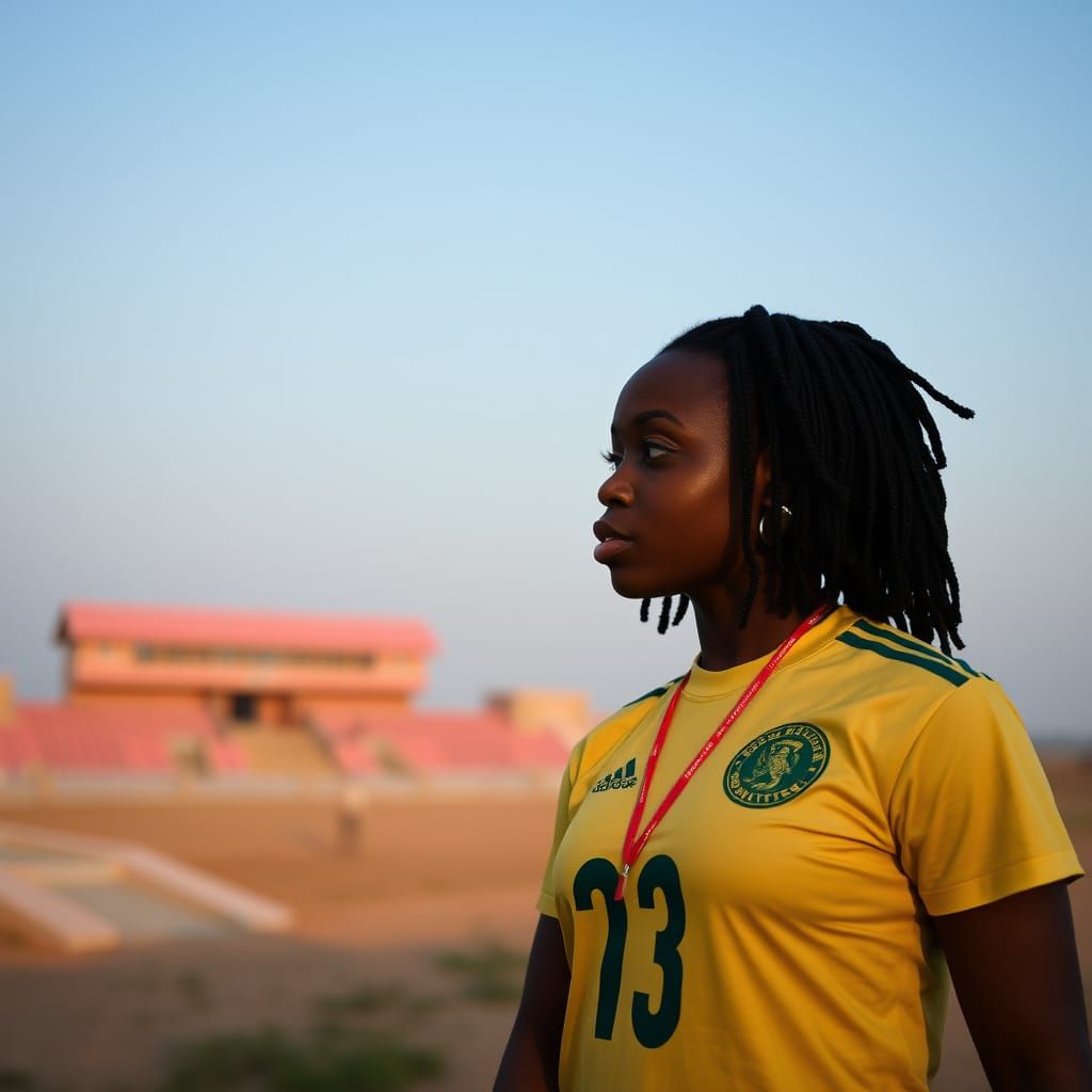 Surreal Portrait of a Resilient Nigerian Leader in 2024