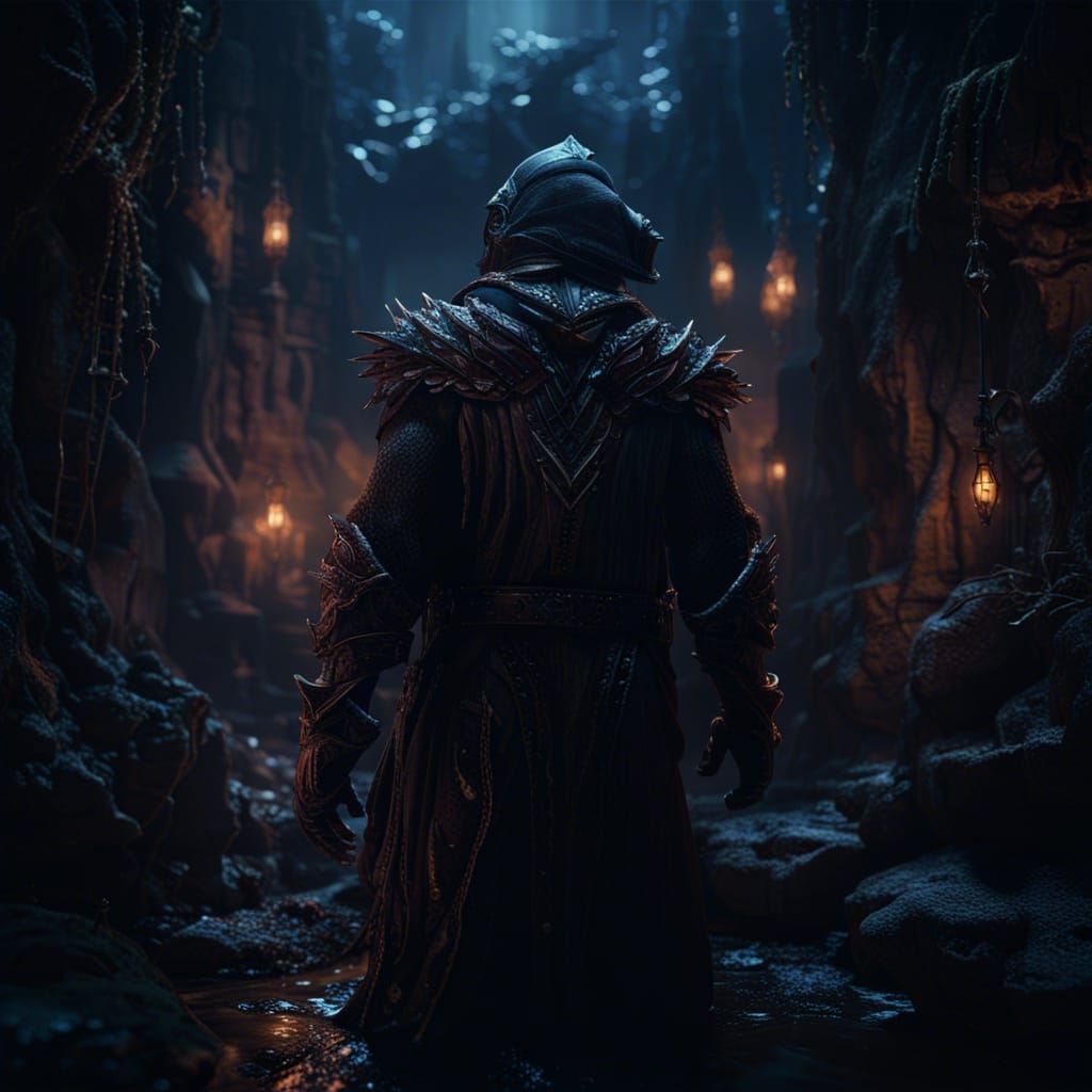 Man in the Dark: Detailed Matte Painting