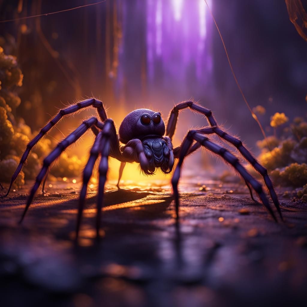 Spider and Fly Dark Fantasy Concept Art