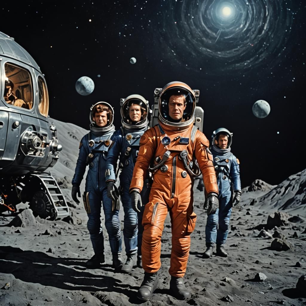 Hyperrealistic Scene from Lost in Space TV Series