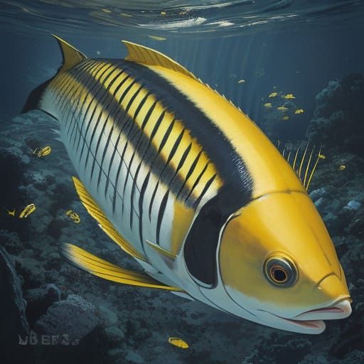 Bumblebee Striped Tuna Fish Hybrid Fusion