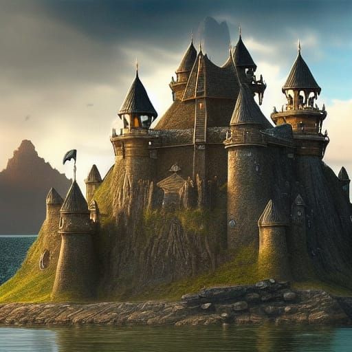 Epic Elven Fortress on Island