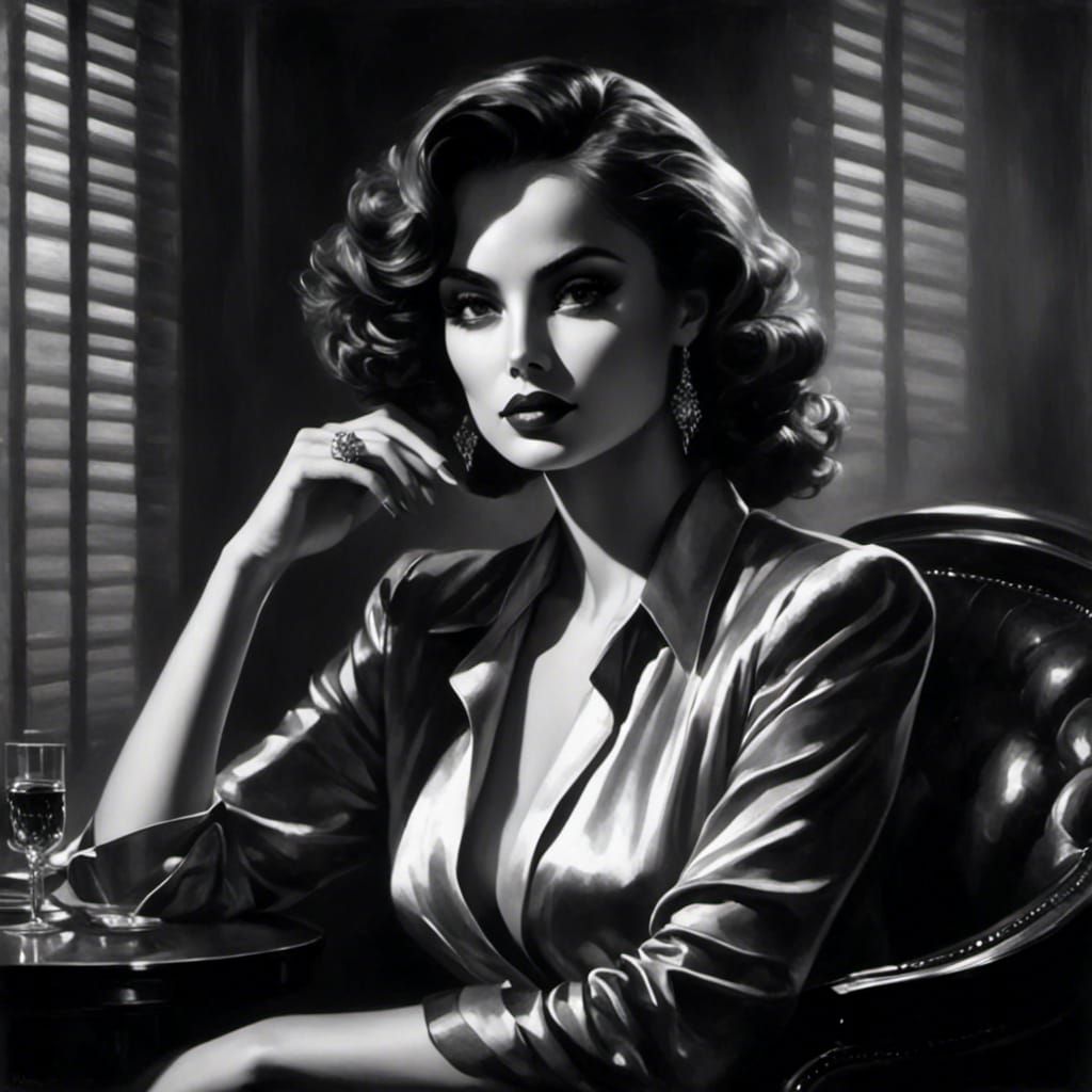 Film Noir Portrait of a Black Femme Fatale