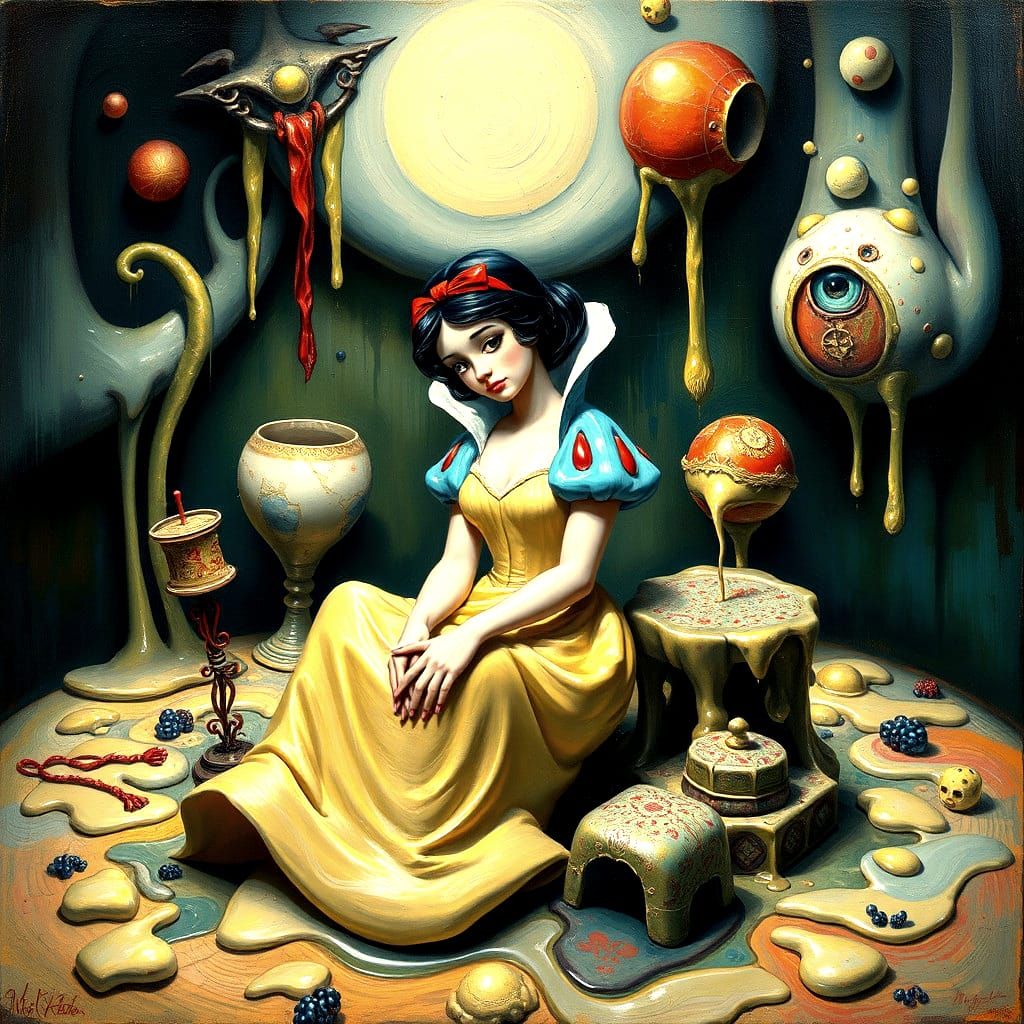 snow white by salvador dali.