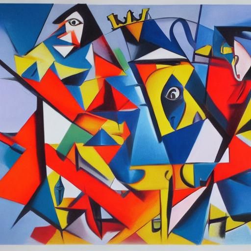 Cubist Crossroads: Pawn or Steering Wheel in Hand