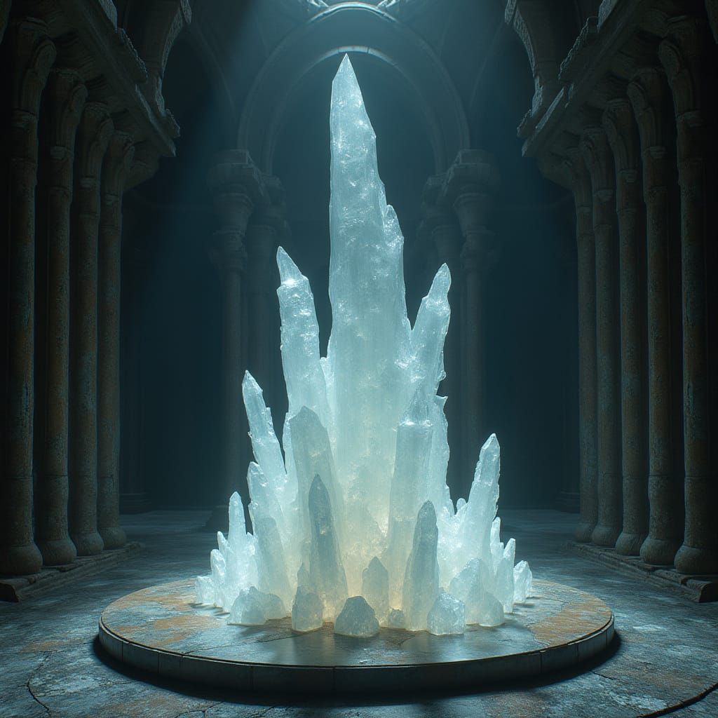 Ethereal Nexus Temple Shards in Lunar Eclipse Light