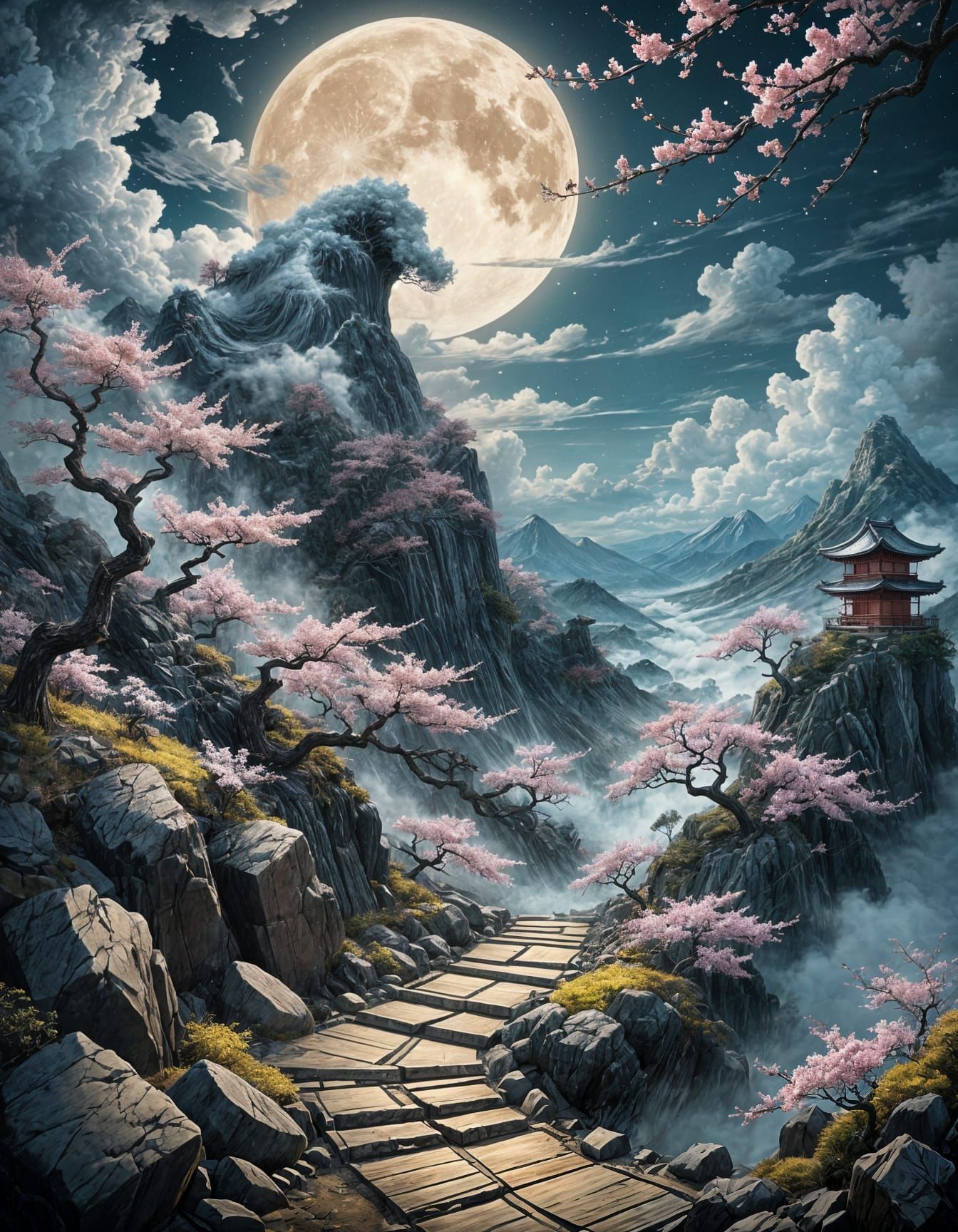 Japanese Clarity and Triumph Scene in Dreamlike Style