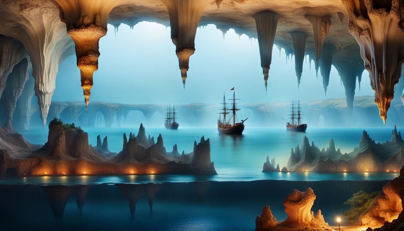 Subterranean Sea Cavern: A Surrealist Masterpiece