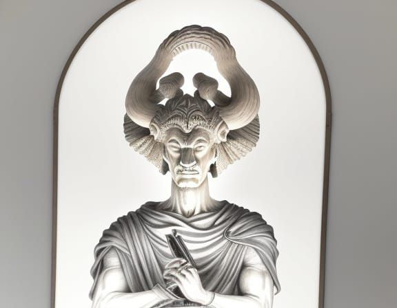 Minotaur Unravels Thread in Labyrinthine Art