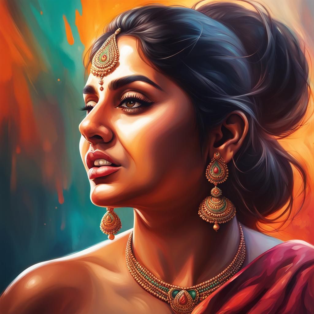 Passionate Indian Women: Hyperrealistic Concept Art