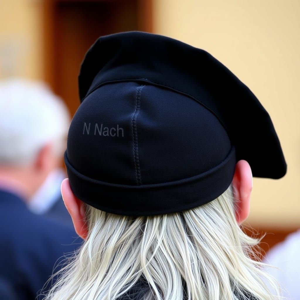 Unique Cap with Inscription Detail