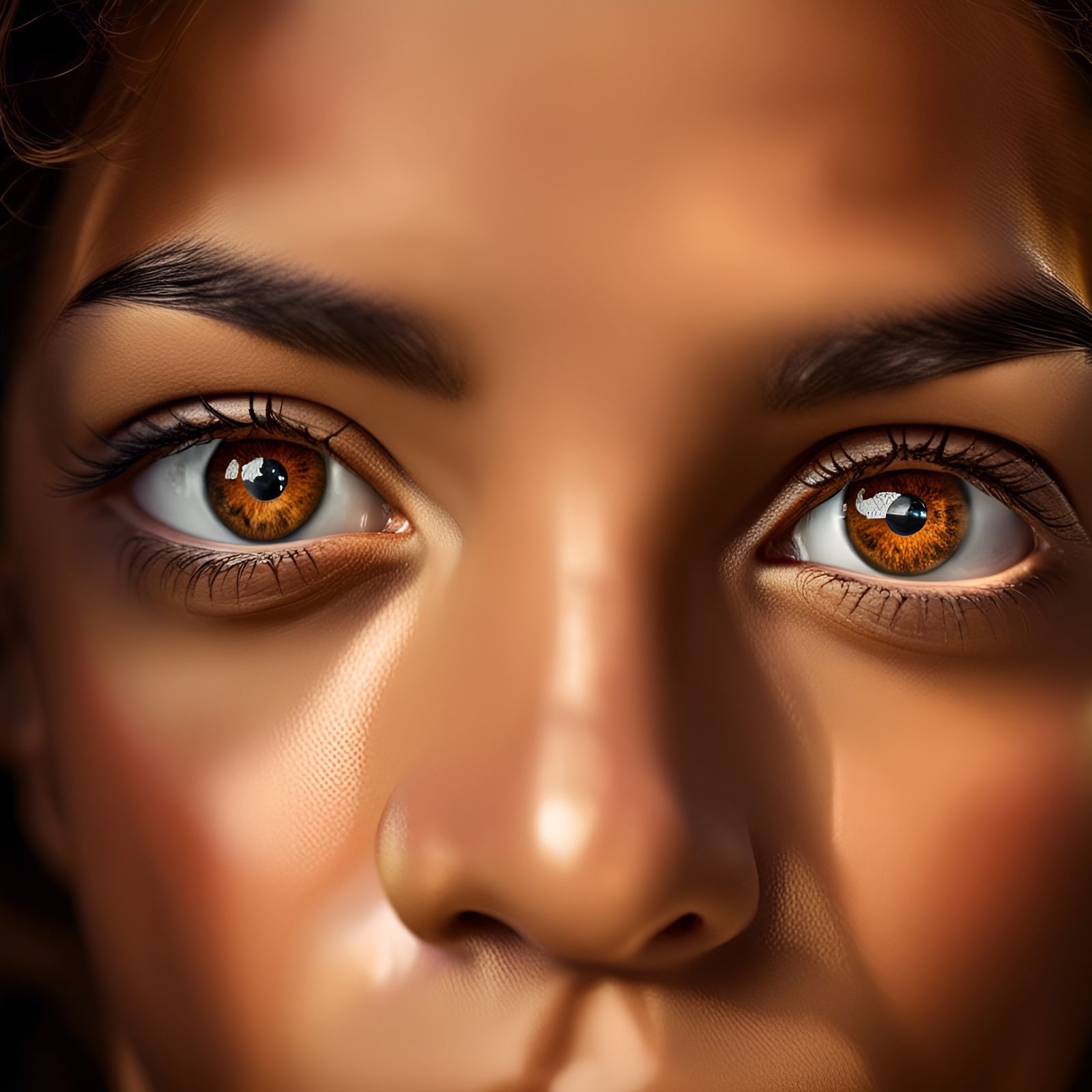 Attractive Brown-Eyed Woman: Professional Portrait