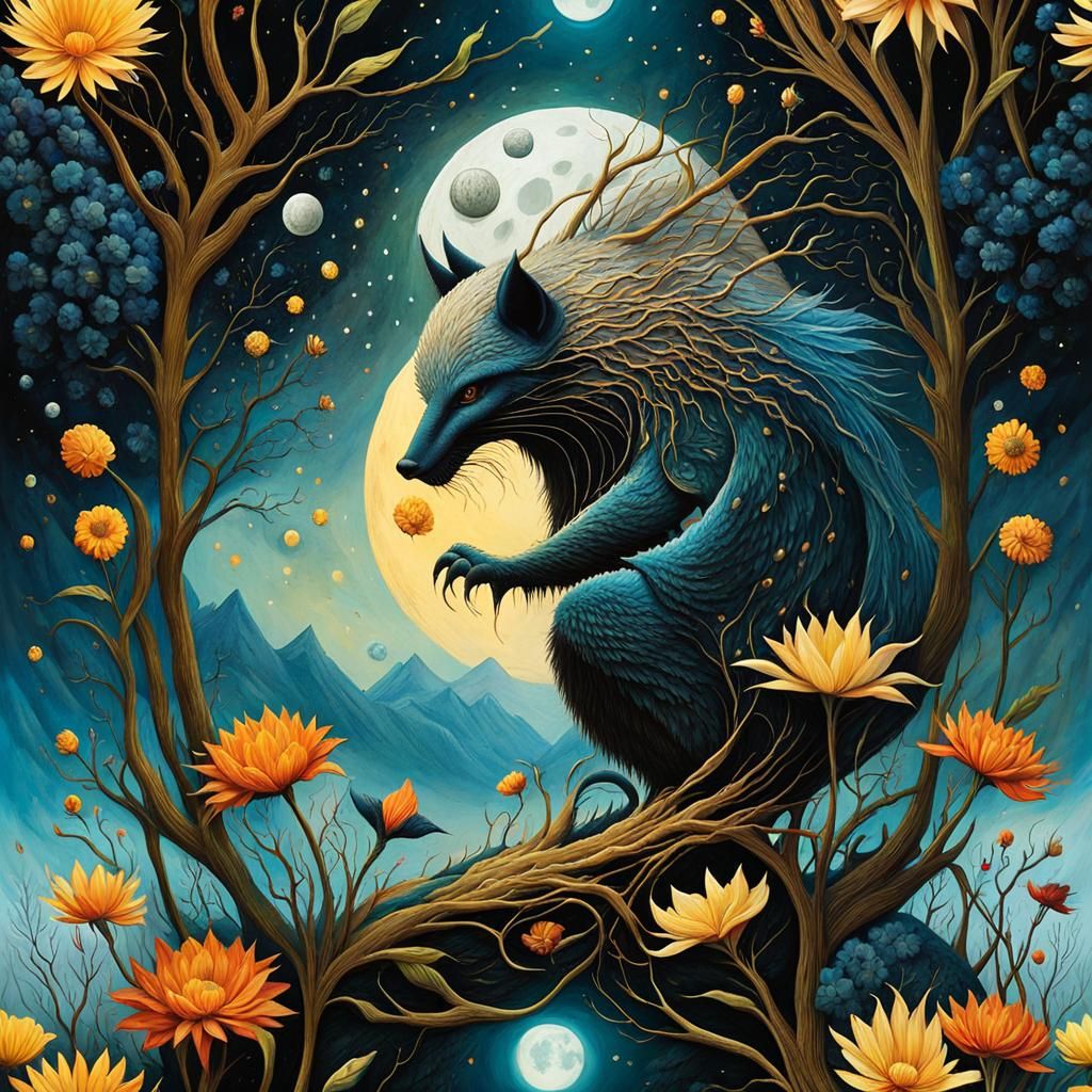 Vampire Mice Dance: Surreal Tattoo Design